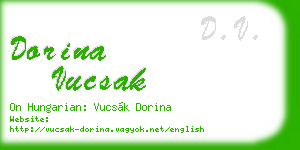 dorina vucsak business card